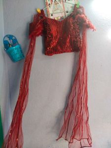 Red Sequin Formal Engagement Gown