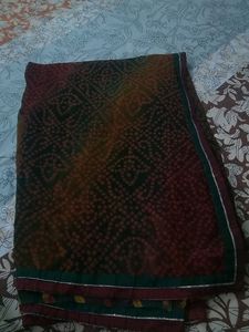 Chiffon Bandini Print Saree