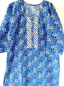 Kurta Pant Set Jaipuri Print Floral Stitched