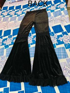 Black Velvet Flare Pants