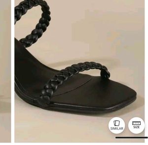 Chic Black Braided Heels