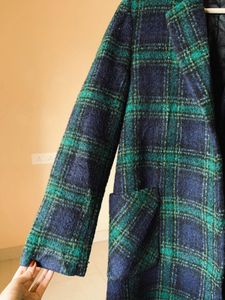 Stylish Plaid Overcoat