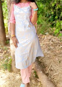 Pastel Floral Kurta Set