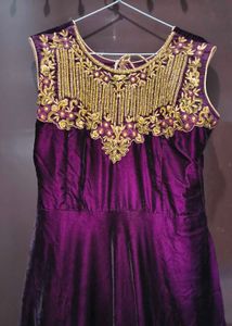 Elegant Purple Ethnic Gown
