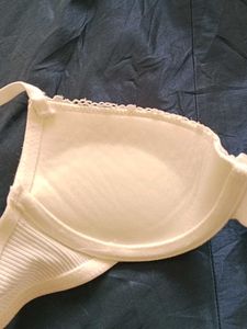 White Bra with Lace Detail