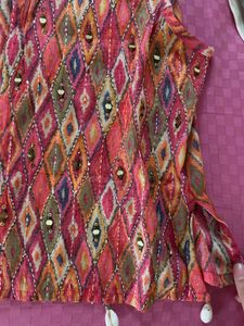 High Quality Rhinestone Kurta With Seashell Jacket