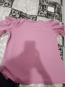 Pink Puff Sleeve Top