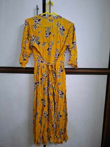 Floral Yellow Maxi Dress
