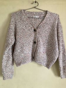 Mixed Yarn Korean Style Cardigan