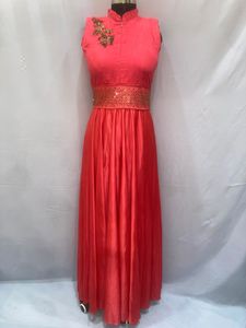 Coral Dress with Sequins