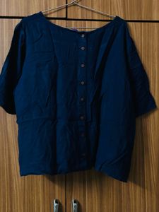 Beautiful Print Navy Blue Top
