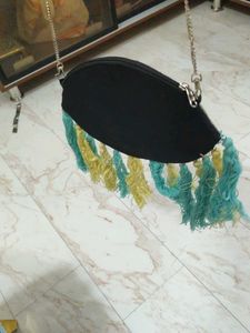 Sea Green Evil Eye Sling Bag