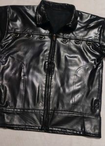Chic Black Faux Leather Jacket