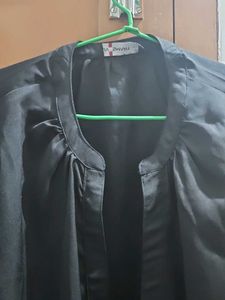 Elegant Black Button-Down Blouse