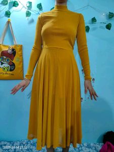Shein Yellow Party Midi Dress