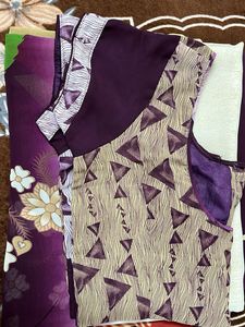 purple colour saree with blouse