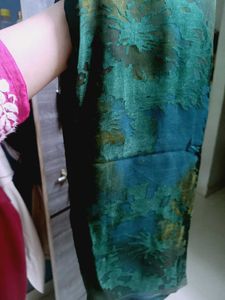 new brasso olive Green Printed Saree