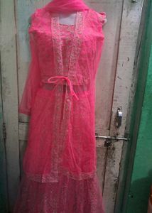 Pink Embroidered Lehenga Choli Set