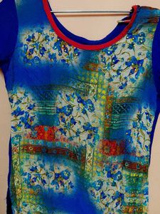 Blue Printed Kurta