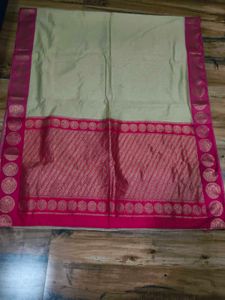 Cotton Silk saree with blouse