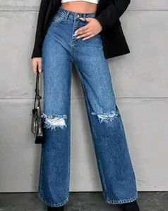 Ripped Wide Leg Jeans (AT)