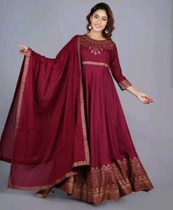 Floral Print Anarkali Kurta Set