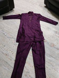 Elegant Purple Kurta Pajama Set