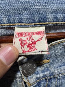 True Religion World Tour Washed Distressed Jeans