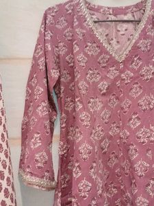 Mauve Paisley Print Top &amp; Pants Set