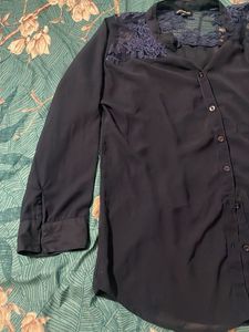 Elegant Lace Detail Blouse