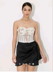 Floral Lace Bustier Corset Top