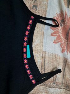 Black Flarred Top