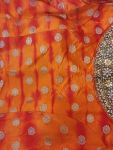 Orange Embellished Gown
