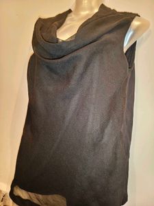 Black Cowl Neck Top Size Medium/ Large