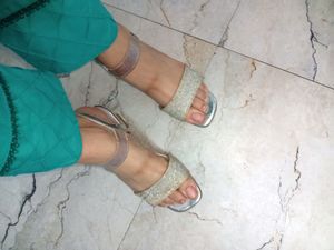 Silver Shimmer Heels