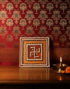 Swastika Wooden Showpiece