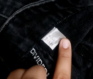 H&amp;M wide leg ripped jeans