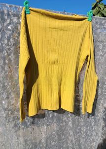 Yellow Button-Down Cardigan