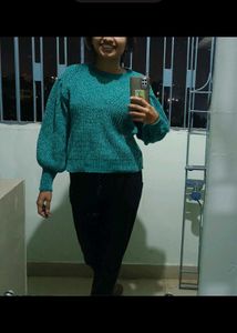 Teal Knit Sweater