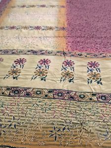 Pure crepe Kantha Saree