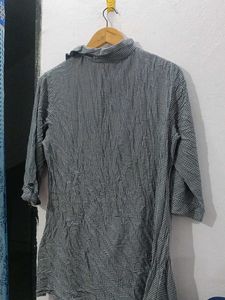 Gingham Button-Down Tunic
