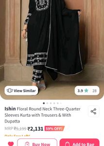 Elegant Ishin Black Kurta Set