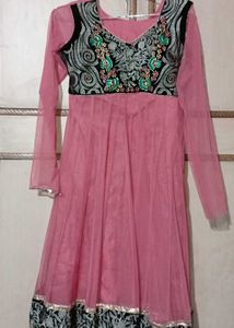 Pink Embellished Anarkali Dress