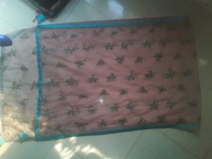 Embroidered Net Dupatta