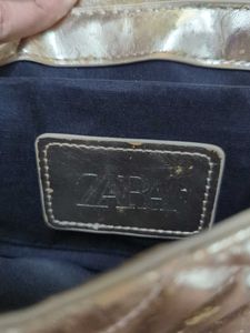 Zara Gold Quilted Clutch