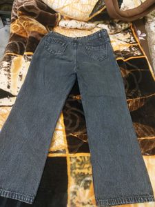 Charcoal Straight Denim Jeans