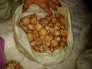 Big Ball Size Golden Beads Mix Material