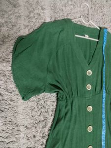 Green Button-Down Dress