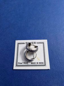 Pure Silver Hoop Earrings Filigree