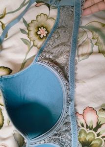 Blue Lace Bra